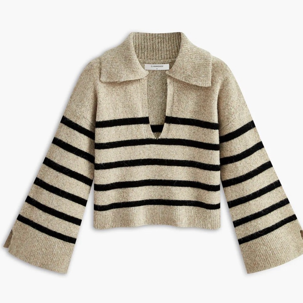 Oversized Striped Pullover Sweater